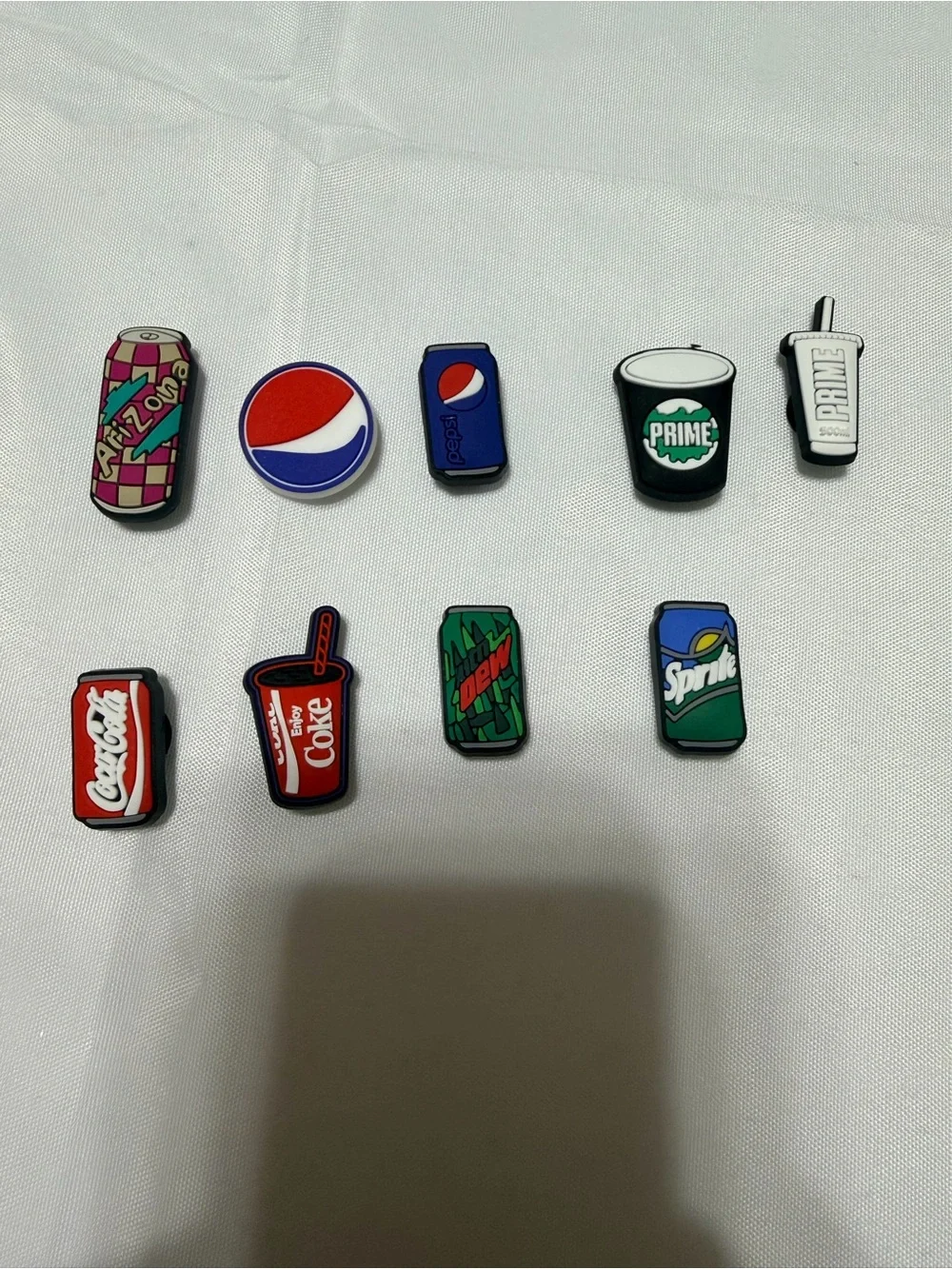 Lot of 9 Croc Jibbits Soda Themed